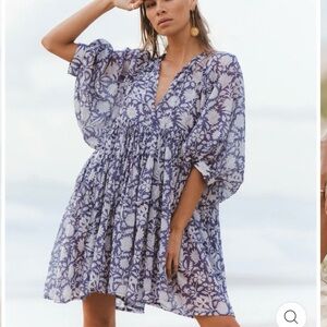 Daughter of India Kyra Mini Dress ~ Blue Iris - Size S